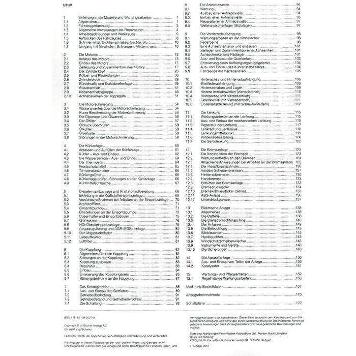 Fiat Ducato Citroën Jumper Peugeot Boxer (94-02) Reparaturanleitung Bucheli 1261
