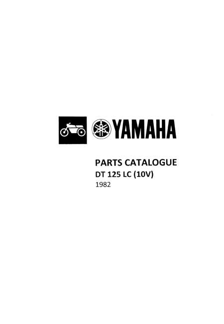 Yamaha DT 125 LC 10V 82 Parts Catalogue