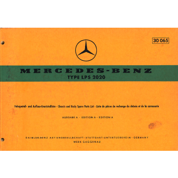 Mercedes LPS 2020 (1966) Ersatzteilliste Fahrgestell / Aufbau