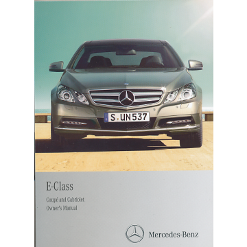 Mercedes E-Class 207 Coupe / Cabriolet (09-12) Owners Manual