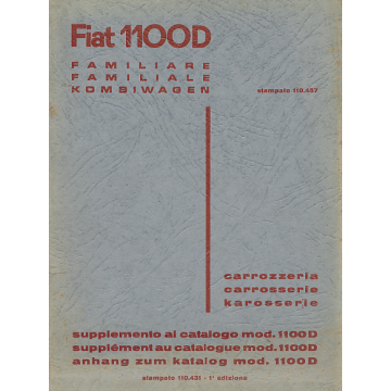 Fiat 1100 D (1962-1966) Ersatzteilkatalog Karosserie / Catalog Parti carrozeria