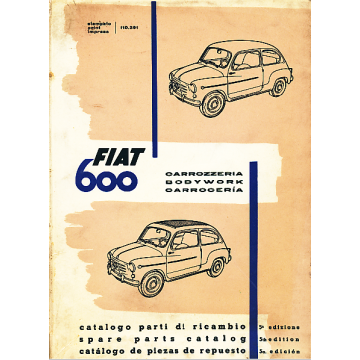 Fiat 600 (1955-1969) Ersatzteilkatalog Karosserie / Catalog Parti Carrozzeria