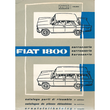 Fiat 1800 (1959-1968) Ersatzteilkatalog Karosserie / Catalog Parti Carrozzeria