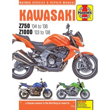 Kawasaki Z750 Z1000 (2003-2008) Repair Manual Haynes Reparaturanleitung