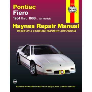 Pontiac Fiero (1984-1988) Repair Manual Haynes Reparaturanleitung