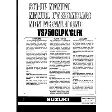 Suzuki VS 750 GLPK / GLFK (1988) Montageanleitung