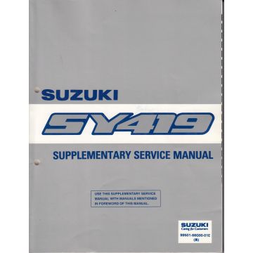 Suzuki Baleno (95-01) - Supplementary Service Manual SY 419