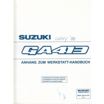 Suzuki Carry GA 413 - Anhang zum Werkstatthandbuch