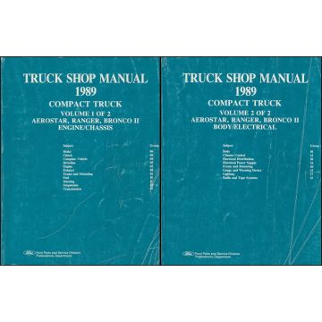 Ford Truck Shop Manual Aerostar Ranger Bronco 2 (1989) - Handbuch 2-Teilig