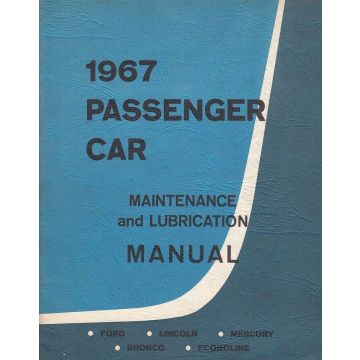 Ford Lincoln Mercury Econoline (1967) - Maintenance Manual Wartungsanleitung