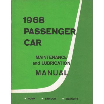 Ford Lincoln Mercury (1968) - Maintenance & Lubrication Manual Wartungsanleitung