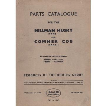 Hillman Husky / Commer COB (1964-969) - Ersatzteilkatalog Parts Catalogue