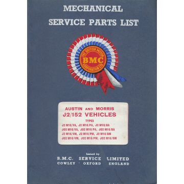 Austin 152 and Morris J2 Van / Pick-Up / Minibus - Ersatzteilkatalog Parts List