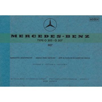 Mercedes Benz O 305 / O 307 (1973) - Ersatzteilkatalog