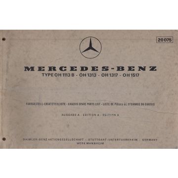 Mercedes Benz OH 1113 B / 1313 / 1317 / 1517 - (1968) - Ersatzteilkatalog