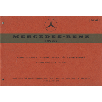 Mercedes Benz Type 335 (1970)  Fahrerhaus-Ersatzteilliste