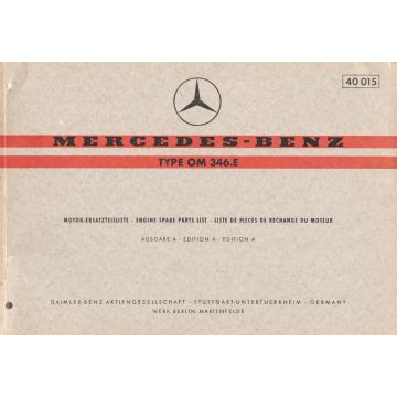 Mercedes Benz OM 346.E (1965) Motor Ersatzteilliste