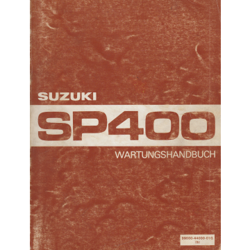 Suzuki SP 400 (1980-1982) Wartungsanleitung