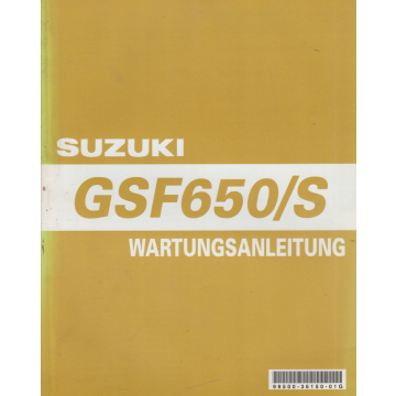 Suzuki GSF 650 / S (2004-2006) Wartungsanleitung