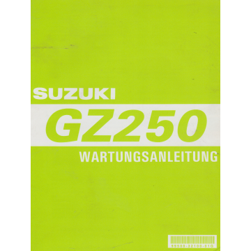 Suzuki GZ 250 (1998-1999) Wartungsanleitung