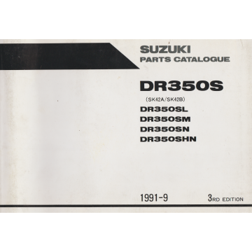 Suzuki DR 350 S (1990-1999) Parts Catalogue / Ersatzteilkatalog