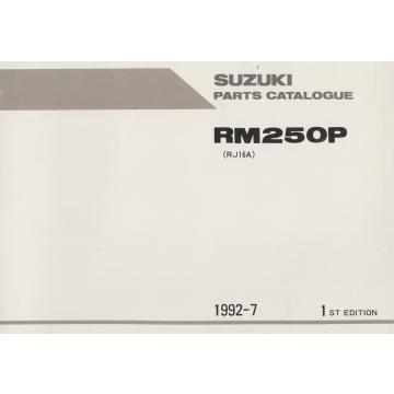 Suzuki RM 250 P (1993-1995) Parts Catalogue / Ersatzteilkatalog