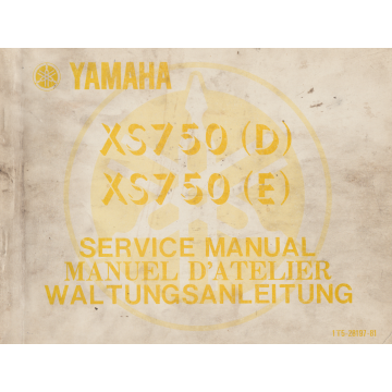 Yamaha XS 750 D / E (1977-1980) Werkstatthandbuch / Service Manual