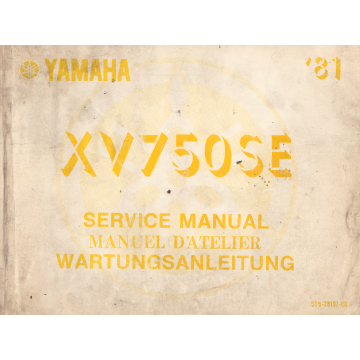 Yamaha XV 750 SE (1981-1983) Wartungsanleitung