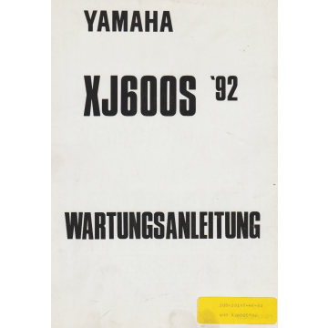 Yamaha XJ 600 S Diversion (1991-2003) Wartungsanleitung