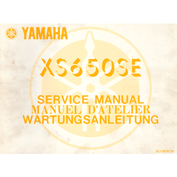 Yamaha XS 650 SE (1979) Wartungsanleitung Ergänzungsband