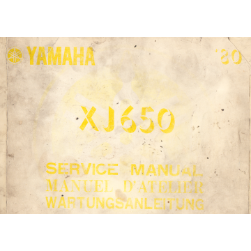 Yamaha XJ 650 (1980-1981) Wartungsanleitung