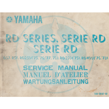 Yamaha RD 250 / 350 / 400 / DS7 / R5F (1970-1978) Wartungsanleitung