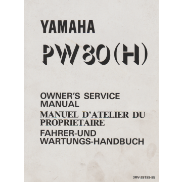 Yamaha PW 80 H (1995) Fahrer - und Wartungshandbuch