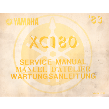Yamaha XC 180 (1983-1984) Wartungsanleitung