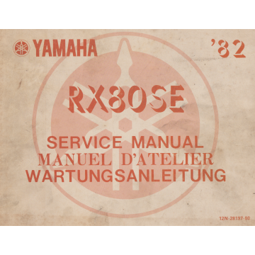 Yamaha RX 80 SE (1982-1984) Wartunganleitung