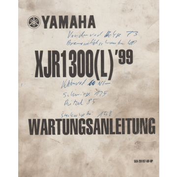 Yamaha XJR 1300 (1999-2001) Wartungsanleitung