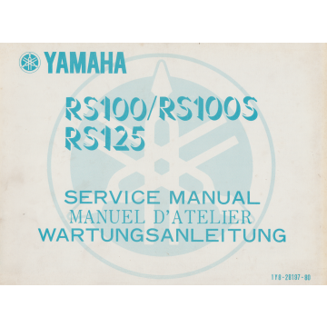 Yamaha RS 100 / RS 100 S / RS 125 (1977-1979) Wartungsanleitung