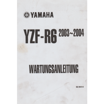 Yamaha YZF (2003-2004) Wartungsanleitung