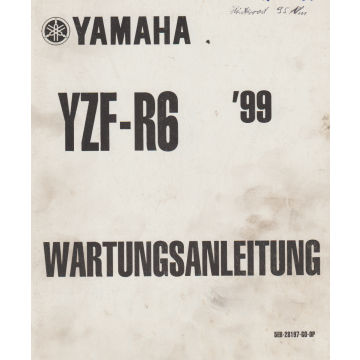 Yamaha YZF - R6 (1999) Wartungsanleitung