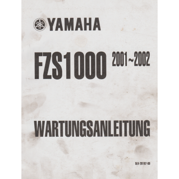 Yamaha FZS 1000 (2001-2002) Wartungsanleitung