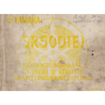 Yamaha SR 500 (1978-1983) Wartungsanleitung
