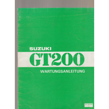 Suzuki GT 200 (1979 bis 1980) Wartungsanleitung