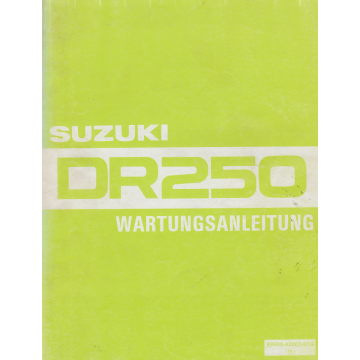 Suzuki DR 250 (1982-1987) Wartungsanleitung