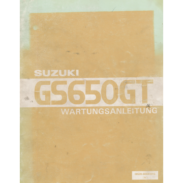 Suzuki GS 650 GT / GL / G (1981-1984) Werkstatthandbuch