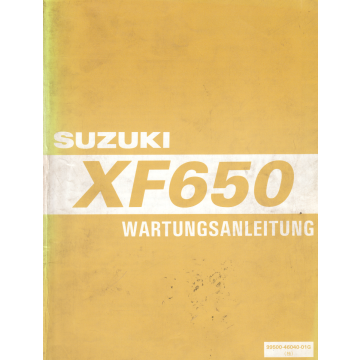 Suzuki XF 650 (1997-2001) Wartungsanleitung
