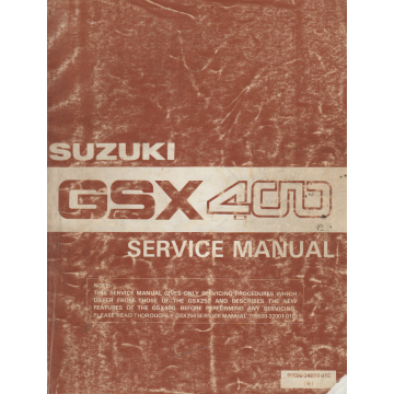 Suzuki GSX 400 (1986-1988) Service  Manual