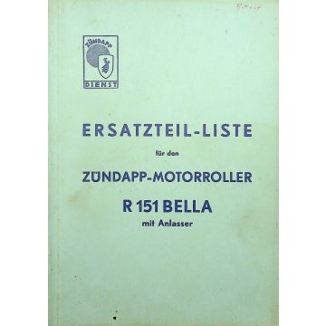 Zündapp R 151 Bella (1955) Ersatzteil Liste