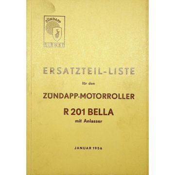 Zündapp R 201 Bella (1956) Ersatzteil Liste