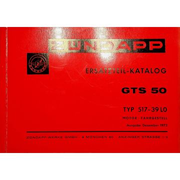 Zündapp GTS 50  (1972) Ersatzteil Liste