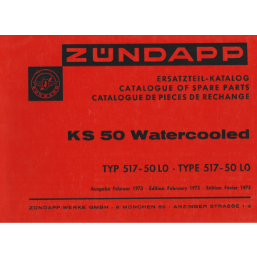 Zündapp KS 50 Wassergekühlt (1973) Ersatzteil Katalog